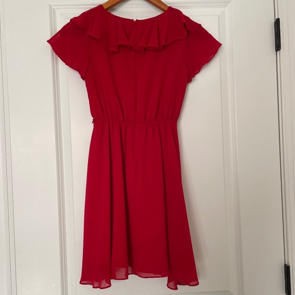 Blush by US Angels Girls Dress; Red with Ruffles; Size 12 - Picture 3 of 3